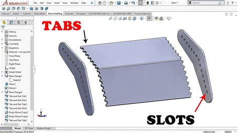 sheet metal tab and slot|tabs and slots solidworks.